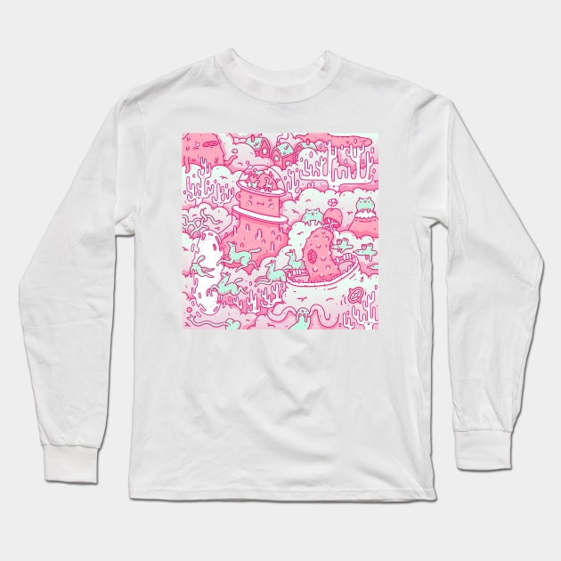 pink Long Sleeve T-Shirt by odsanyu